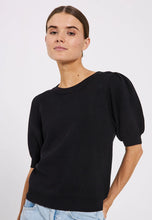 Load image into Gallery viewer, Als knit tee Black

