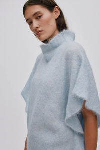 ASNA Superlight knit tunic top, Ice blue