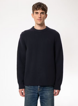 Load image into Gallery viewer, August Rib Wool Sweater Navy
