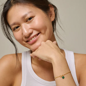 Ball Chain Bracelet Petrol Green