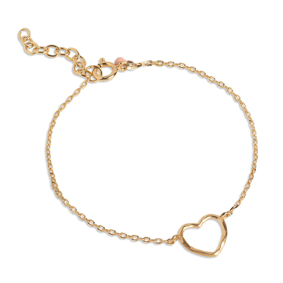 Organic Heart Bracelet Gold