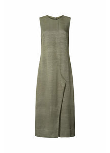 DENI Grossgrain long dress, Vetivier