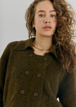 Load image into Gallery viewer, Halli short knit cardigan Army
