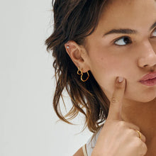 Load image into Gallery viewer, Organic Heart Medium Hoops
