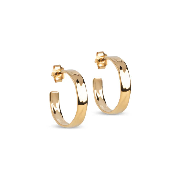 Sandra Narrow Hoops Gold