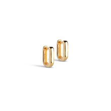 Load image into Gallery viewer, Square 12 mm Hoops Gold Plated
