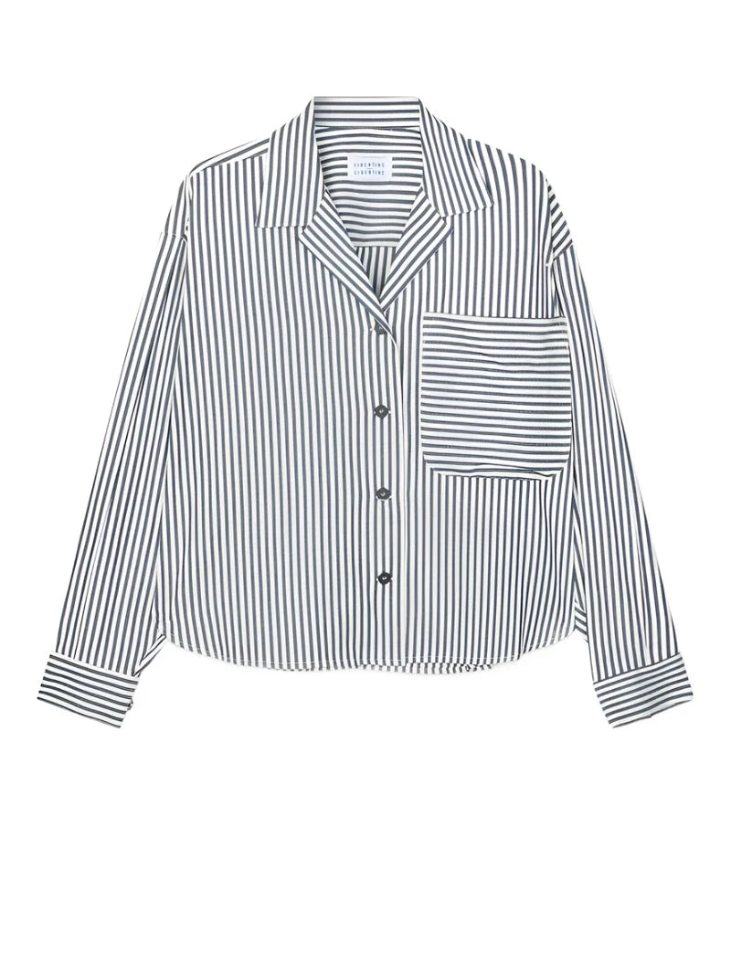 Ivy 2368 Shirt Dark navy stripes