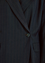 Load image into Gallery viewer, Kandria shaped blazer Brown pinstripes
