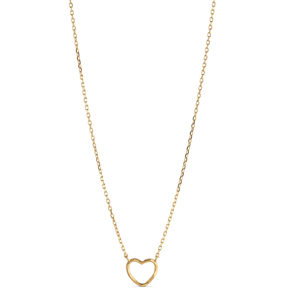 Organic Heart Necklace Gold