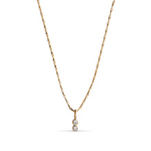 Load image into Gallery viewer, Twin CZ Necklace Clear
