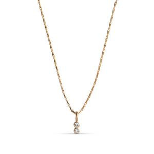 Twin CZ Necklace Clear