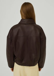 Shelby leather jacket Dark Brown