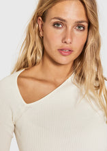 Load image into Gallery viewer, Sherry knit tee Off-white
