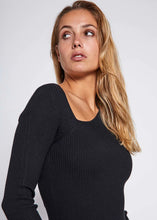 Load image into Gallery viewer, Sherry knit top Black
