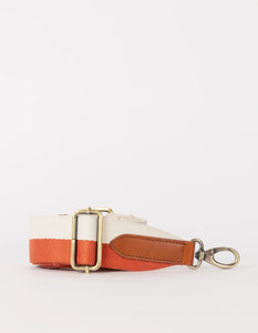 Striped Webbing Strap Copper Cognac