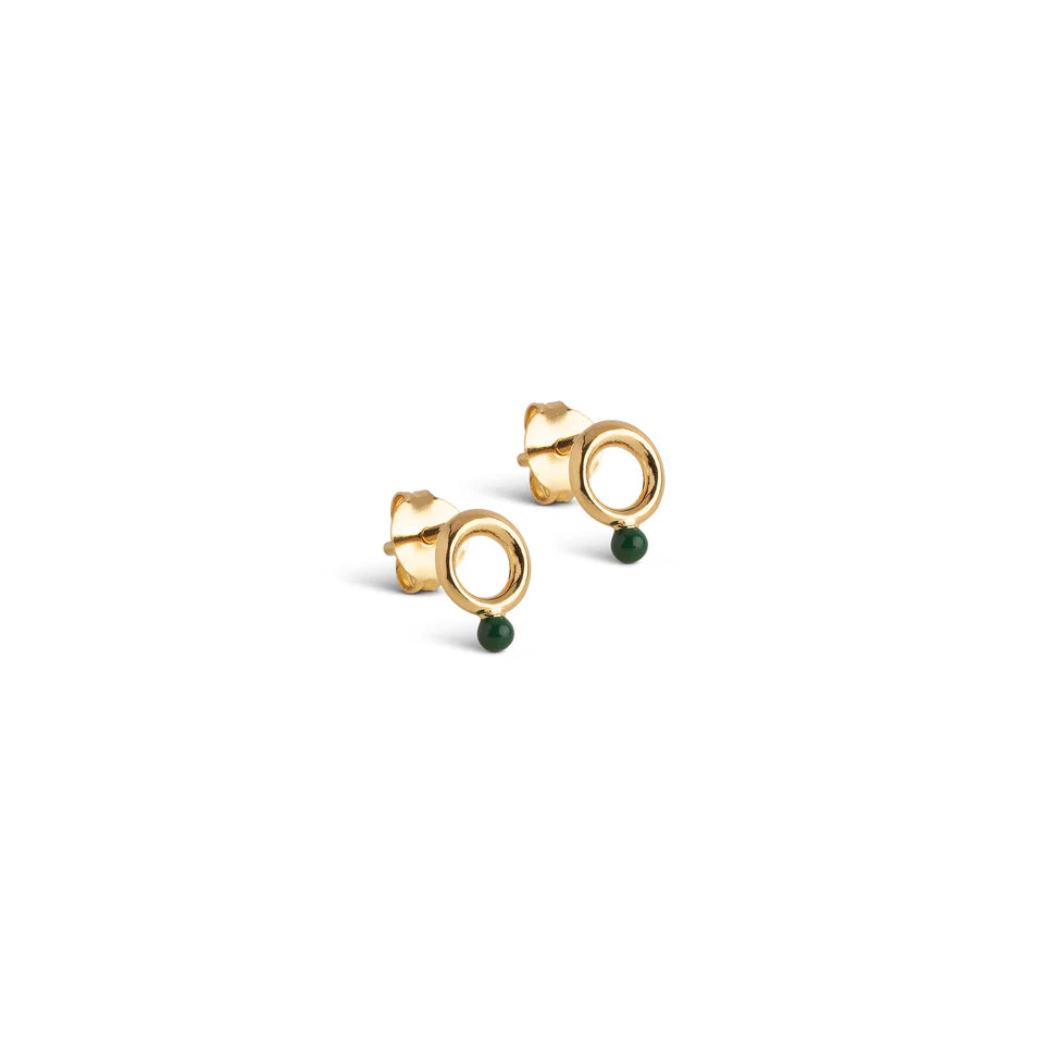 Dotta Studs, Petrol Green