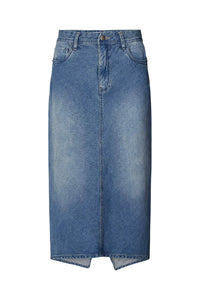 RAMONE Denim skirt Washed indigo