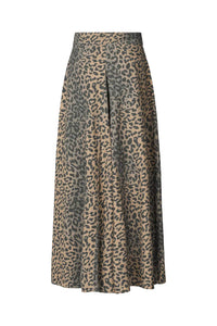 NATJA button skirt Leopard print