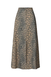 NATJA button skirt Leopard print