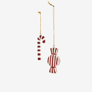 Handmade paper mache christmas ornaments
