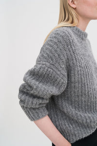 Soft Alpaca Sweater Grey Melange