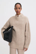 Load image into Gallery viewer, Soft Alpaca V-Neck Sweater Light Beige
