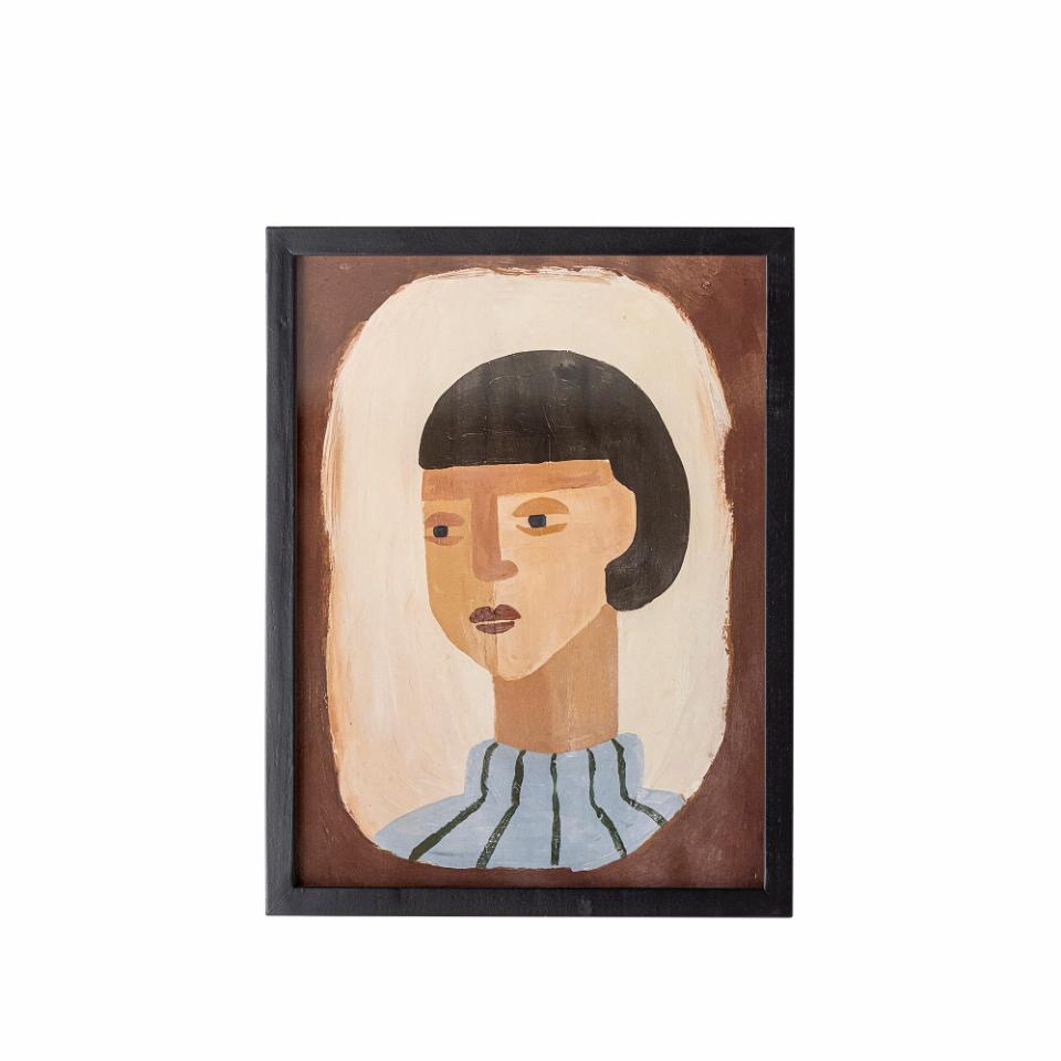 Amanda Illustration w. Frame, Brown