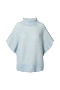 ASNA Superlight knit tunic top, Ice blue