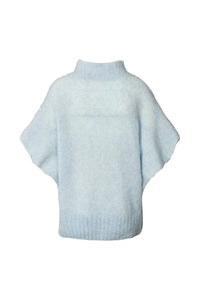 ASNA Superlight knit tunic top, Ice blue
