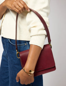 Audrey Mini Dark Cherry Classic Leather