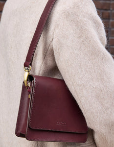Audrey Mini Dark Cherry Classic Leather