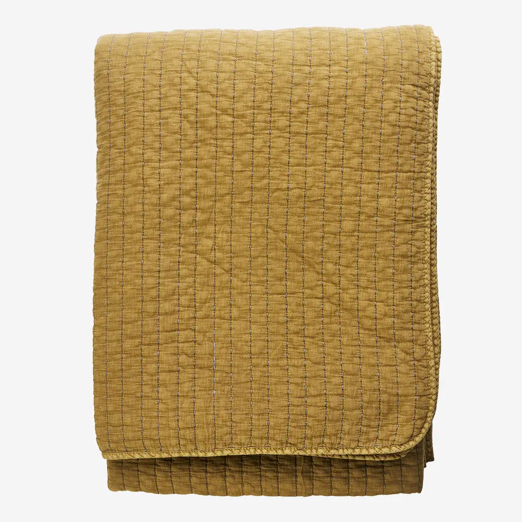 Quilted bed cover 240x240, Mustard