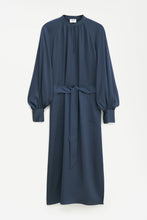 Load image into Gallery viewer, Belted Long Sleeve Dress Dawn Blue
