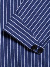 Load image into Gallery viewer, Berra Striped Worker Shirt Blue

