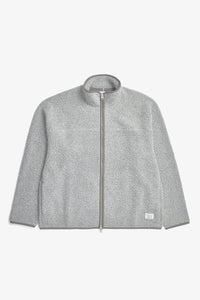 Bjorn Sherpa Wool Fleece Jacket, Grey Melange