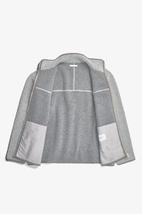 Bjorn Sherpa Wool Fleece Jacket, Grey Melange