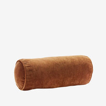 Load image into Gallery viewer, Velvet bolster cushion 20x50cm, Burnt orange
