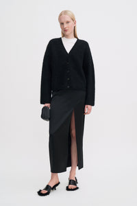 Fluffy Cardigan Ink Black
