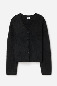 Fluffy Cardigan Ink Black