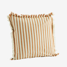 Load image into Gallery viewer, Striped cushion cover 50x50 Offwhite/dark honey
