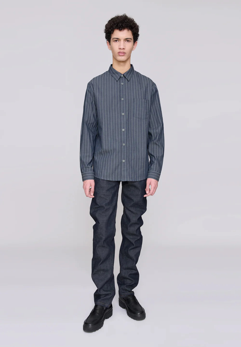 Clement shirt Blue with stripes