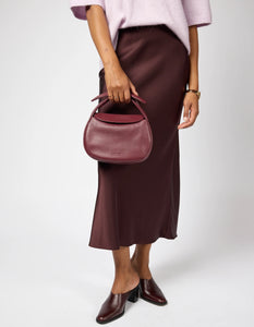 Coco Croissant Dark Cherry Soft Grain Leather