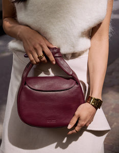 Coco Croissant Dark Cherry Soft Grain Leather
