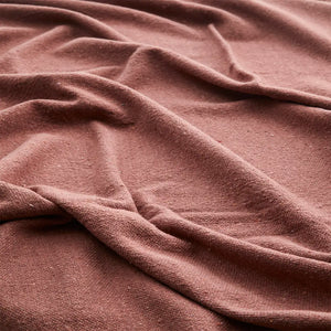 Recycled cotton throw Dusty rose
