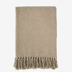 Recycled cotton throw Taupe