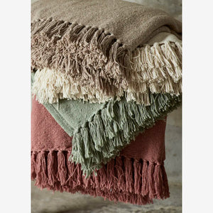 Recycled cotton throw Taupe