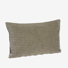 Load image into Gallery viewer, Quilted velvet cushion cover 40x6, light green
