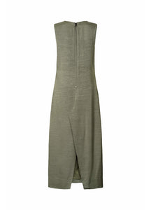 DENI Grossgrain long dress, Vetivier