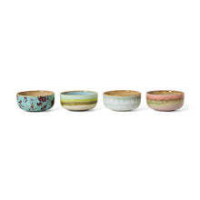 Load image into Gallery viewer, 70s ceramics dessert bowls (set of 4), impression
