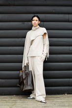 Load image into Gallery viewer, EMILIA Split scarf wool Oatmeal
